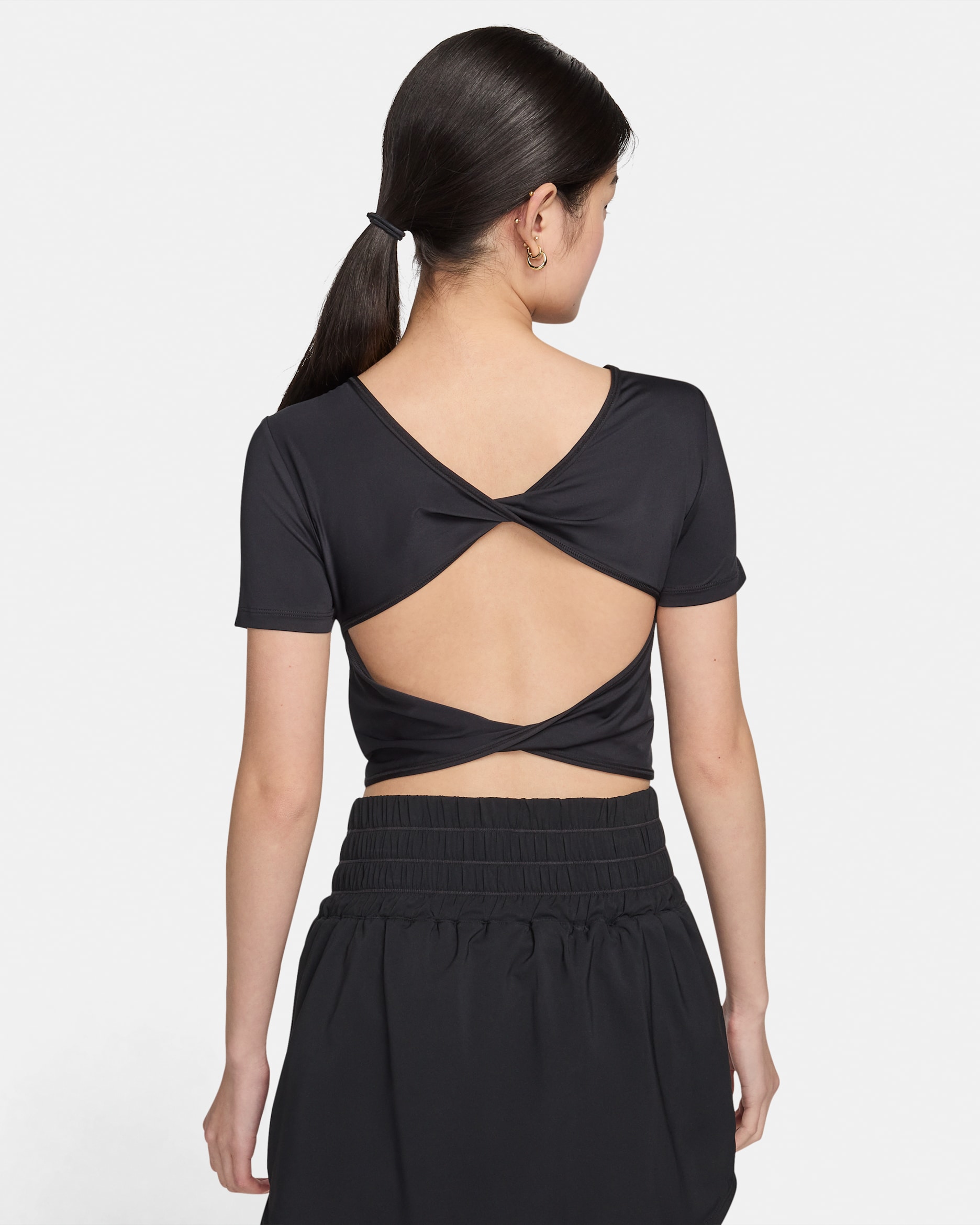 Nike One Classic Women's Dri-FIT Short-Sleeve Cropped Twist Top